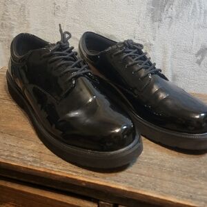 Bates Black Patent Leather Uniform Dress Shoes